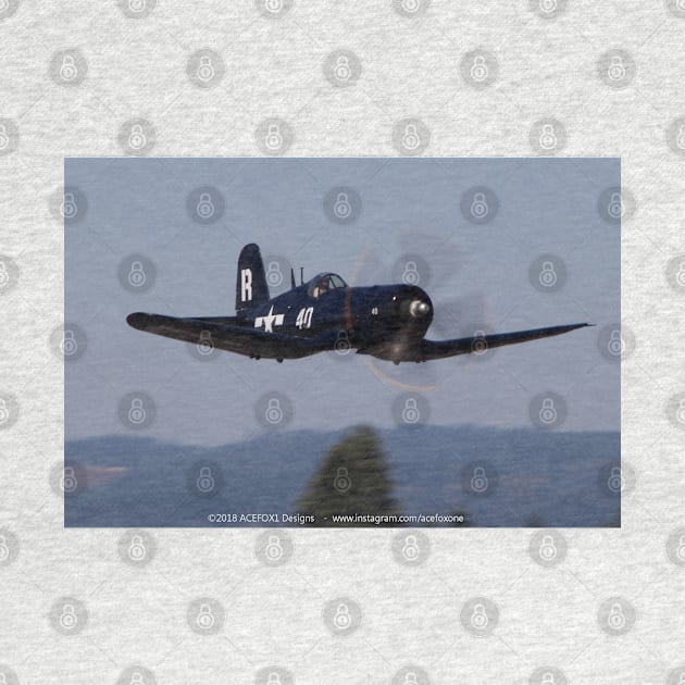 F4U-7 Corsair Flyby by acefox1